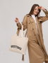Zoozie Bags 2068 Bolso de mano de algodón 100% color crema